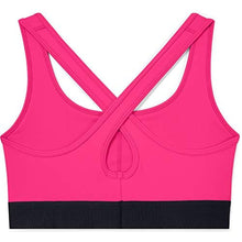 Load image into Gallery viewer, Under Armour womens HeatGear Armour Mid Impact Crossback Sports Bra , Cerise (653)/White , X-Small
