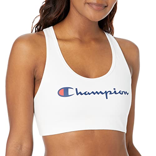 Champion Women's The Authentic Sports Bra, White, Small