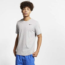 Load image into Gallery viewer, Nike Men&#39;s Dry Tee Drifit Cotton Crew Solid, Dark Grey Heather/Black, Small
