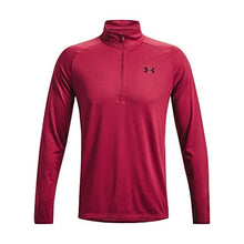 Load image into Gallery viewer, Under Armour Men’s Tech 2.0 ½ Zip Long Sleeve, Black Rose (664)/Pink X-Small
