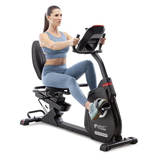 Circuit Fitness Recumbent Magnetic Exercise Bike with 15 Workout Programs LCD and Heart Rate Monitor The Home Fitness Corp