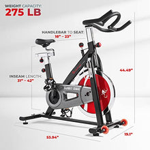 Load image into Gallery viewer, Sunny Health &amp; Fitness Indoor Cycling Exercise Bike with Heavy 49 LB Chrome Flywheel - SF-B1002
