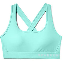 Load image into Gallery viewer, Under Armour womens HeatGear Armour Mid Impact Crossback Sports Bra , Neo Turquoise (361)/Fuse Teal , Small
