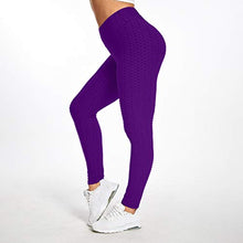 Load image into Gallery viewer, Colorful Womens Yoga Pants High Waist Workout Leggings Running Pants A1-purple S

