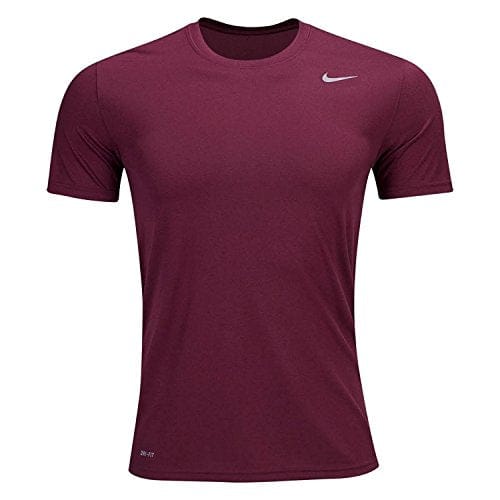 Nike Men's Shirt Short Sleeve Legend (Large, Maroon)