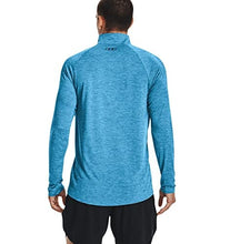 Load image into Gallery viewer, Under Armour Men&#39;s Tech 2.0 1/2 Zip-up T-Shirt (X-Large Tall, Radar Blue/Black - 422)
