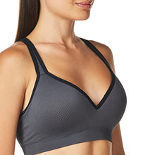 Load image into Gallery viewer, Jockey Women&#39;s Activewear Mid Impact Molded Cup Seamless Sports Bra, Iron Grey, L
