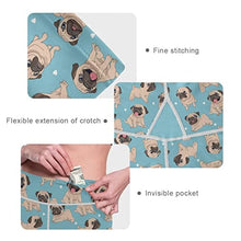 Load image into Gallery viewer, visesunny High Waist Yoga Pants with Pockets Funny Cartoon Pug Puppy Blue Tummy Control Workout Running Yoga Leggings for Women
