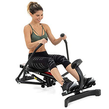 Load image into Gallery viewer, Lanos Hydraulic Rowing Machine | Adjustable Resistance | Rowing Machines for Home Use | LCD Monitor | Compact for Home Workout | Tone Muscle Improve Heart Health
