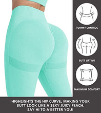 Load image into Gallery viewer, NORMOV Butt Lifting Workout Leggings for Women,Seamless High Waist Gym Yoga Pants Green
