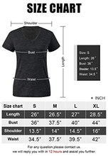 Load image into Gallery viewer, Cosy Pyro Women&#39;s Short Sleeve V-Neck Athletic T-Shirt Exercise Yoga Tees Dry Fit Gym Shirts Moisture Wicking Workout Tops Pack of 5 Black1/Black/Gray/Navy/Wine XL
