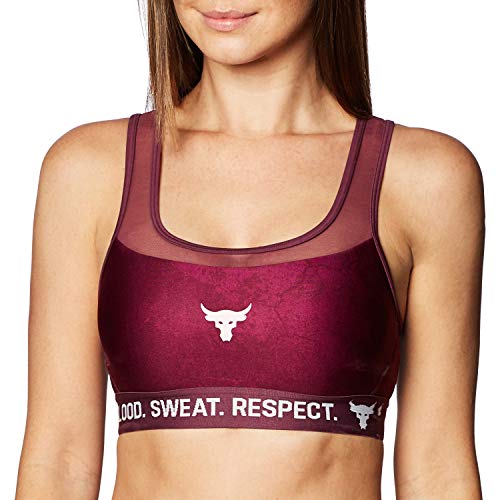Under Armour Womens Project Rock Removeable Padded Sports Bra (Purples, Small)