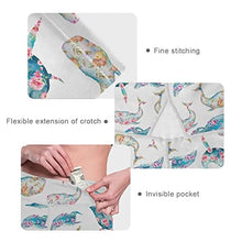 Load image into Gallery viewer, visesunny High Waist Yoga Pants with Pockets Blue Whale with Peony Floral Soft Tummy Control Workout Leggings

