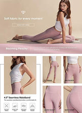 Load image into Gallery viewer, TSLA High Waist Yoga Pants with Pockets, Tummy Control Yoga Leggings, Non See-Through Workout Running Tights, Capris Pocket Peachy Lavender
