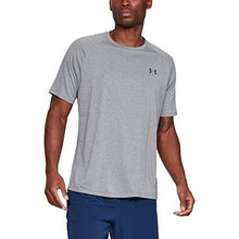 Load image into Gallery viewer, Under Armour Men&#39;s Tech 2.0 Short-Sleeve T-Shirt, Steel Light Heather (036)/Black, X-Small
