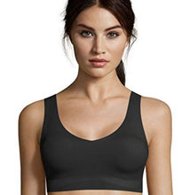 Load image into Gallery viewer, Hanes Women&#39;s Invisible Embrace ComfortFlex Fit Wirefree Bra MHG561, Black, Medium
