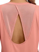 Load image into Gallery viewer, ATTRACO Open Back Yoga Shirts for Women Loose Fit Short Sleeve Exercise Gym Tops Coral
