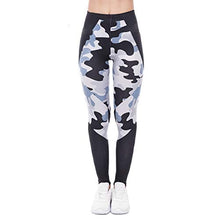 Load image into Gallery viewer, Kanora Black Camouflage Seamless Workout Leggings - Women’s 3D Printed Yoga Leggings, Tummy Control Running Pants (Camouflage, One Size)
