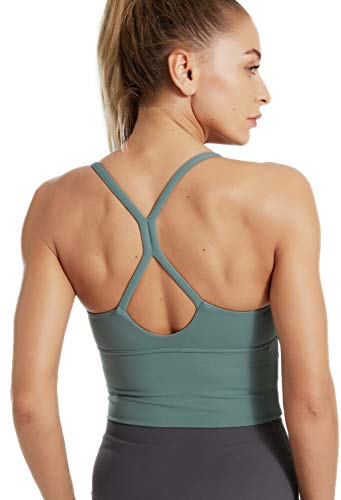 PINKCOSER Women's Workout Sports Runing Yoga Bras Medium Support Wirefree Runing Shirts Tank Camisole Crop Top