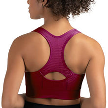 Load image into Gallery viewer, New Balance Women&#39;s Racerback Seamless Mid Impact Zip Front Sport Bra with Removable Pads
