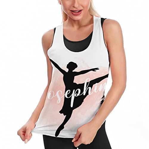 Custom Womens Tank Tops Personalized Workout Shirts Dance Running Active Gym Tops