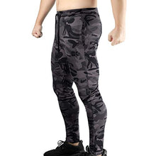 Load image into Gallery viewer, BROKIG Mens Zip Joggers Pants - Casual Gym Workout Track Pants Comfortable Slim Fit Tapered Sweatpants with Pockets (Small, Camo Grey)
