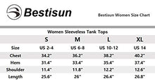 Load image into Gallery viewer, Bestisun Workout Tops for Women Womens Athletic Wear Yoga Shirts Workout Tanks Sleeveless Gym Tops Yoga Dance Clothes Tennis Running Shirts White M
