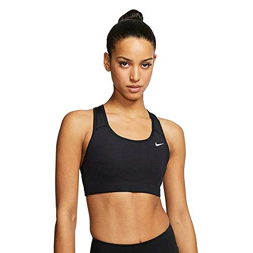 Nike Women's Nike Medium Support Non Padded Sports Bra, Black/(White), Medium