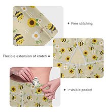 Load image into Gallery viewer, visesunny High Waist Yoga Pants with Pockets Bee Sunflower White Flower Leaf Tummy Control Workout Running Yoga Leggings for Women
