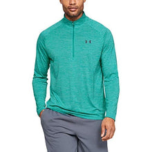 Load image into Gallery viewer, Under Armour Men’s Tech 2.0 ½ Zip Long Sleeve, Teal Rush (454)/Pitch Gray Small
