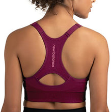 Load image into Gallery viewer, New Balance Women&#39;s Racerback Seamless Mid Impact Sport Bra with Adjustable Straps and Removable Pads
