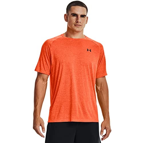 Under Armour Men's Tech 2.0 Short-Sleeve T-Shirt , Blaze Orange (826)/Black , Small