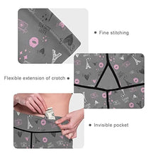 Load image into Gallery viewer, visesunny High Waist Yoga Pants with Pockets Eiffel Tower Pink Lip Heart Grey Buttery Soft Tummy Control Running Workout Pants 4 Way Stretch Pocket Leggings
