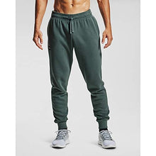 Load image into Gallery viewer, Under Armour Men&#39;s Rival Fleece Joggers , Lichen Blue (424)/Onyx White , Small
