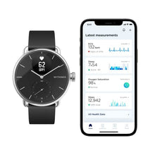 Load image into Gallery viewer, Withings ScanWatch - Hybrid Smartwatch with ECG, Heart Rate Sensor and Oximeter (Black, 38mm)
