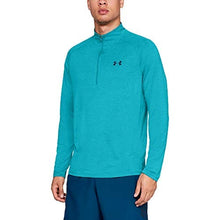 Load image into Gallery viewer, Under Armour Men’s Tech 2.0 ½ Zip Long Sleeve, Deceit (439)/Techno Teal Small
