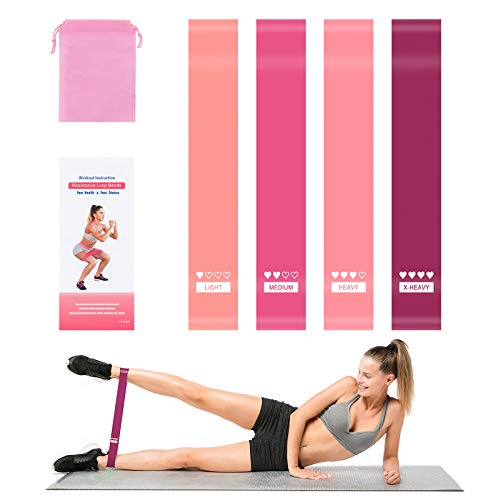 Portzon Resistance Loop Exercise Bands, Suitable for arm, Leg Stretching and Strength Training, Muscle Recovery, deep Squat and Pilates