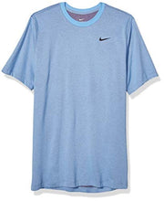 Load image into Gallery viewer, Nike Men&#39;s Dry Tee Drifit Cotton Crew Solid, Light Blue/Night Maroon/Black, Small
