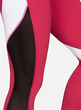 Load image into Gallery viewer, QUEENIEKE Women Yoga Pants Color Blocking Mesh Workout Running Leggings Tights Size XS Color Red
