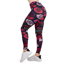 Load image into Gallery viewer, Sexy Lips Seamless Workout Leggings - Women’s 3D Printed Red Yoga Leggings, Tummy Control Running Pants
