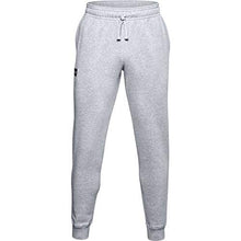 Load image into Gallery viewer, Under Armour Men&#39;s Rival Fleece Joggers , Mod Gray Light Heather (011)/Onyx White , Small
