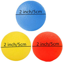 Load image into Gallery viewer, FMELAH 3 Resistance Levels Stress Relief Balls Multiple Resistance Therapy Exercise Gel Squeeze Balls Kits for Hand Finger Wrist Muscles Arthritis Training Grip Exerciser Strengthening (2inch/5cm per pcs. Set of 3pcs)
