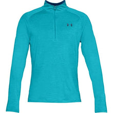 Load image into Gallery viewer, Under Armour Men’s Tech 2.0 ½ Zip Long Sleeve, Deceit (439)/Techno Teal Small
