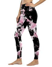 Load image into Gallery viewer, NC Women&#39;s high Waist Stretch Printed Yoga Pants Leggings Outdoor Sports Fitness Exercise Leggings 9 Points Pants Women (BS014-29, X-Large)
