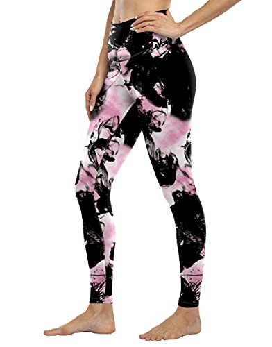 NC Women's high Waist Stretch Printed Yoga Pants Leggings Outdoor Sports Fitness Exercise Leggings 9 Points Pants Women (BS014-29, X-Large)