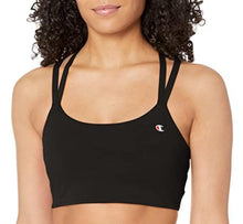 Load image into Gallery viewer, Champion womens The Authentic Strappy Sports Bra, Black, X-Large US
