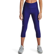 Load image into Gallery viewer, Under Armour Women&#39;s HeatGear Armour High No-Slip Waistband Pocketed Capri , Regal

