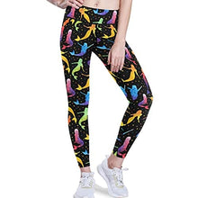 Load image into Gallery viewer, visesunny High Waist Yoga Pants with Pockets Rainbow Mermaid Underwater World Tummy Control Workout Running Yoga Leggings for Women
