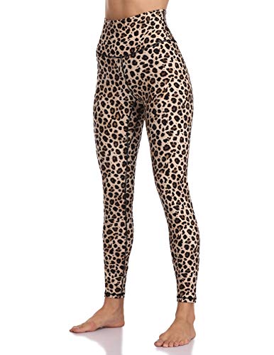 Colorfulkoala Women's High Waisted Pattern Leggings Full-Length Yoga Pants (L, Leopard)