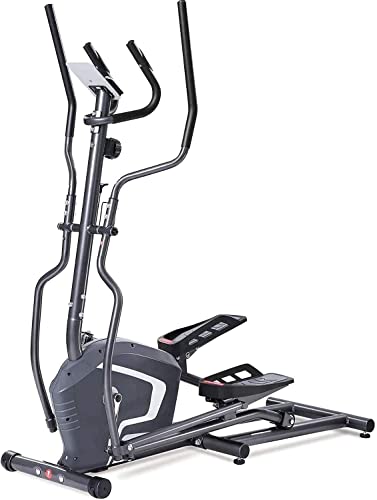 Elliptical Machine Cross Trainer 11lb Front Flywheel Magnetic Exercise Machine with 8 Level Adjustable Resistance LCD Monitor Pulse Rate Moving Wheels Smooth Quiet for Indoor Home Workout